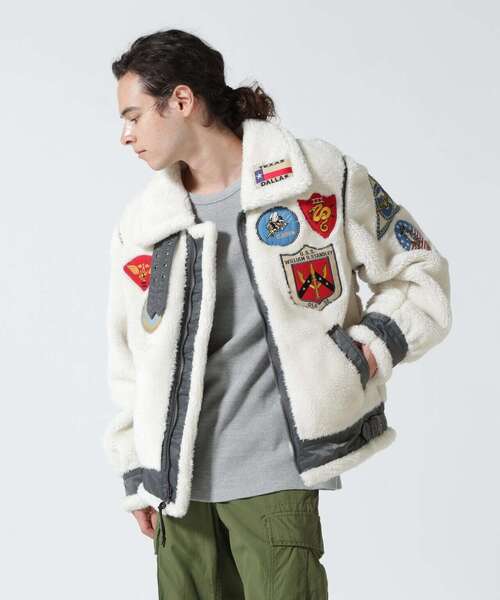 ジャケット ミリタリージャケット レトロ ボア B-3 トップガン / RETRO BOA B-3 TOPGUN レトロ ボア トップガン RETRO BOA ポリエステル100%，