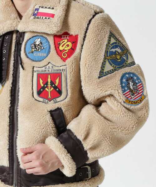 ジャケット ミリタリージャケット レトロ ボア B-3 トップガン / RETRO BOA B-3 TOPGUN レトロ ボア トップガン RETRO BOA ポリエステル100%，