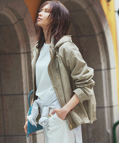 【2022AW/定価1.6万】23区×カンクリーニ 23区×canclini *ベーシックシャツ*38綿ストライプブラウスグレー(27-2409-46)【01J42】 23区 【2022AW/定価1.6万】23区×カンクリーニ 23区×canclini