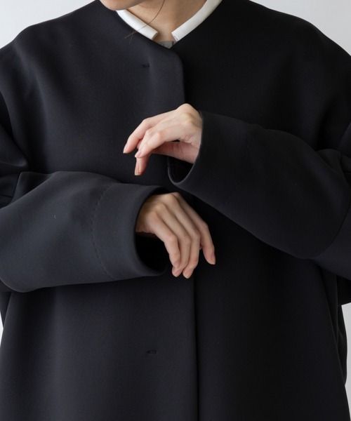 sono limited ソーノ　リミテッド　ベルコート　ブラック Sono（ソーノ） ノーカラーコート コート 日本製/UVカット/蓄熱/2WAY