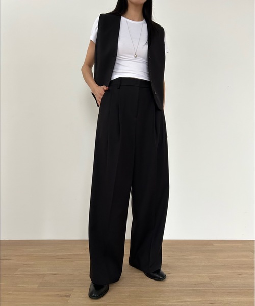 Didot.showroom ローライズツータックワイドスラックス　S Didot.showroom スラックス パンツ 「XS-Lマルチサイズ
