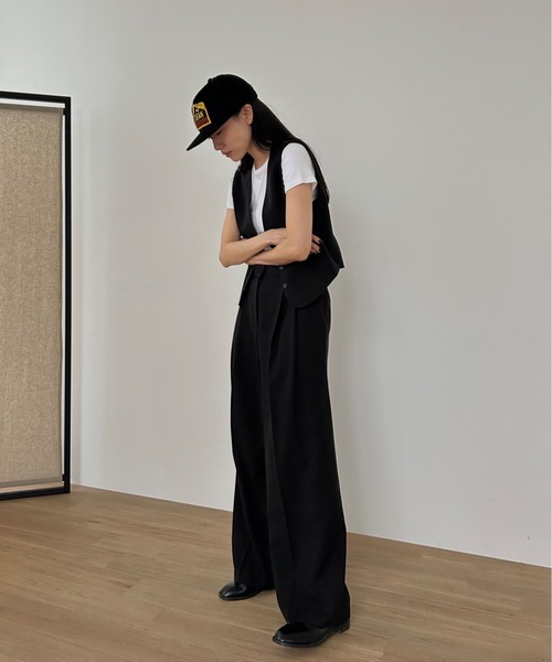 Didot.showroom ローライズツータックワイドスラックス　S XS-Lマルチサイズ】ローライズツータックワイドスラックス