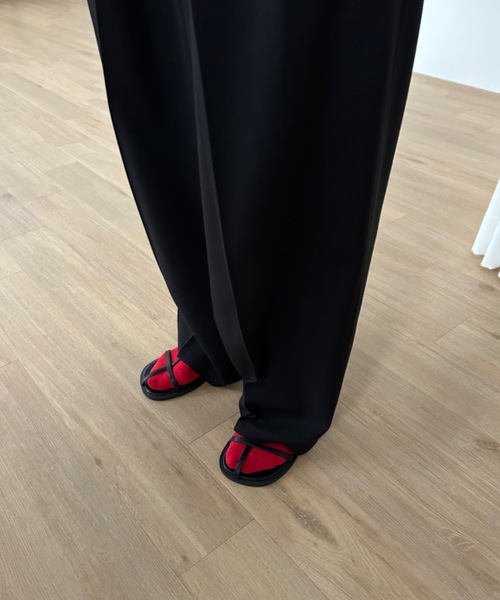 Didot.showroom ローライズツータックワイドスラックス　S セール】【XS-Lマルチサイズ】ローライズツータックワイド