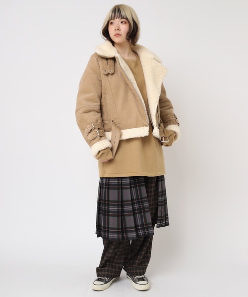 RNA レザージャケット ライダース J2085 コーデュロイボンディング