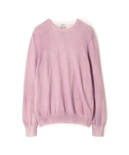 新品未使用 　ITALY製FEDELI　クルーネックニット コットン　M～L程度 FEDELI（フェデリ） セーター ニット コットン クルーネック メンズ