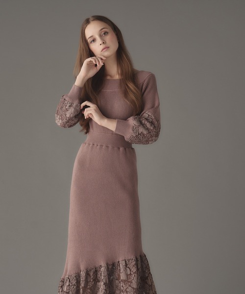 emiriawiz ワンピース Off-shoulder lady knit one-piece レディース 