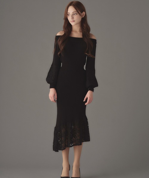 emiriawiz ワンピース Off-shoulder lady knit one-piece レディース 