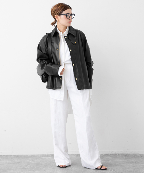 Deuxieme Classe CINQUANTA/チンクアンタ レザーブルゾン Deuxieme Classe ジャケット ブルゾン 追加 「CINQUANTA