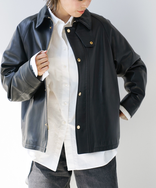 Deuxieme Classe CINQUANTA/チンクアンタ レザーブルゾン Deuxieme Classe ジャケット ブルゾン 追加 「CINQUANTA