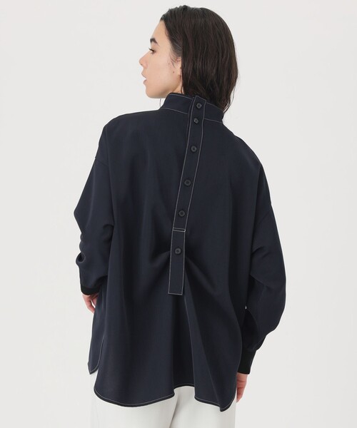 ブラウス シャツ 「大人気定番/セットアップ」バックボタンブラウス レディース