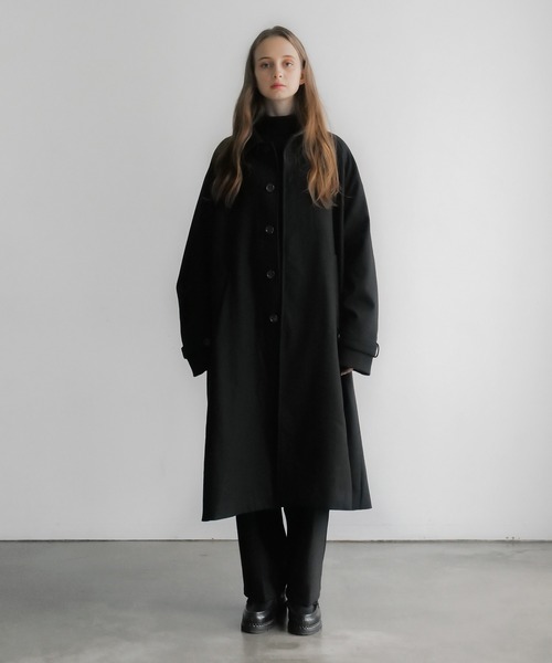 「 remer / リメール」 ダークブラウン M　ステンカラーコート remer 「remer」 ステンカラーコート MEDIUM ブラック メンズ