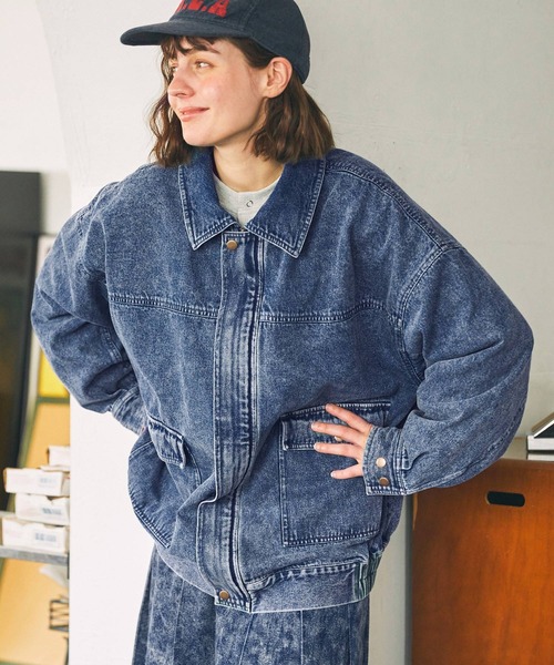 デニムジャケット gジャン ヴィンテージライク ビッグポケットデニム