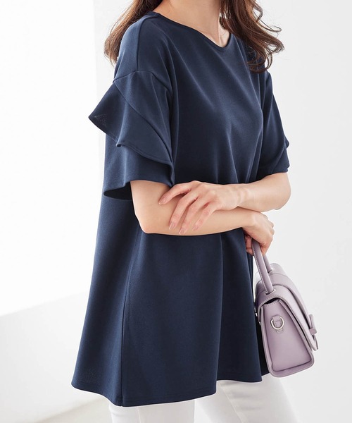 alotta チュニック フリル袖Tシャツチュニック : ZOZOTOWN Yahoo!店