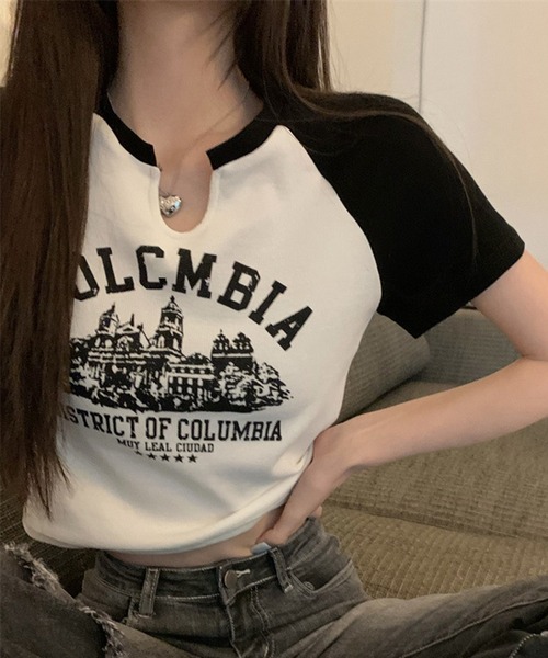 tシャツ ラグランリブロンT レディース ラグランリブロンT（Tシャツ/カットソー）｜Didot.showroom