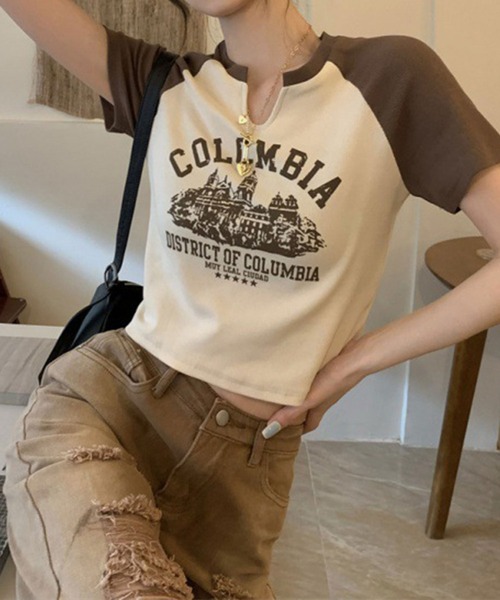 tシャツ フロントロゴ ラグランピチT レディース : ZOZOTOWN