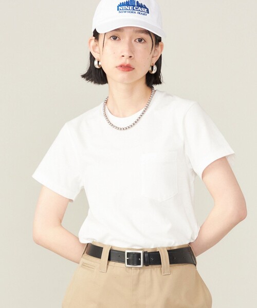 tシャツ SHIPS NINE CASE:ポケット TEE  レディース