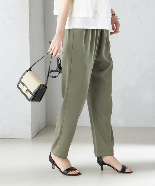 SHIPS（シップス） パンツ 「手洗い可能」トリアセテート ドロスト