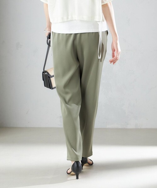 SHIPS（シップス） パンツ 「手洗い可能」トリアセテート ドロスト