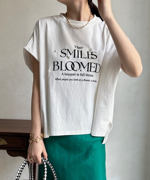 【新品】DouDou 透け感 ロゴプリントTシャツ Web完売品！ 新品】DouDou 透け感 ロゴプリントTシャツ Web完売品！ DouDou t
