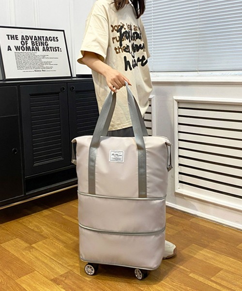 希少 大容量 フェリージ キャスター付き 二輪 ボストンバッグ 旅行バッグ キャスター付き】ボストンバッグ レディース メンズ 4WAY 2層
