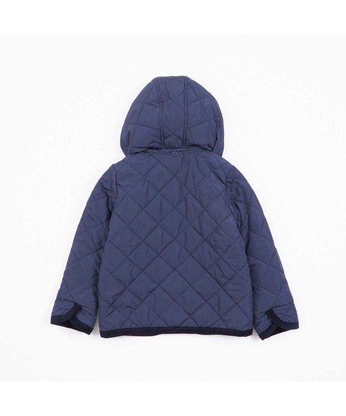 PRADA キッズ　キルティングジャケット 10 ネイビー　130 KP(キッズ) コート アウター 星座プリント裏地キルトジャケット