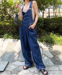 DOUBLE STRAP DENIM  オールインワン　サロペット FREE MAX オーバーオール サロペット デニムオーバーオール