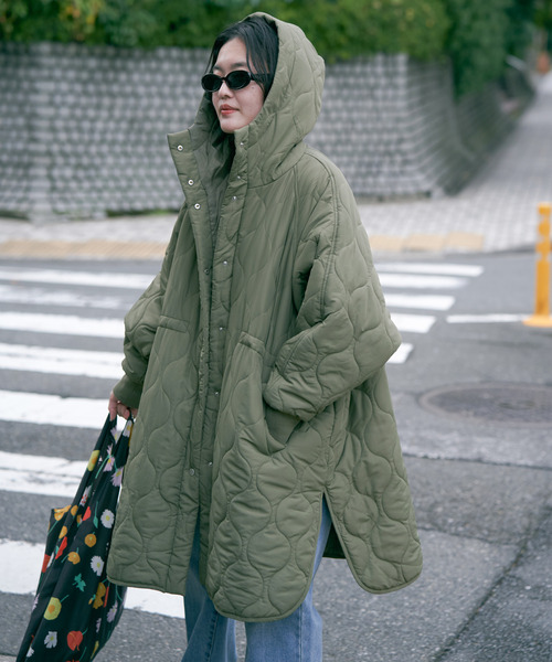 VENCE EXCHANGE ダウンコート ダウンジャケット 中綿キルトフード付き