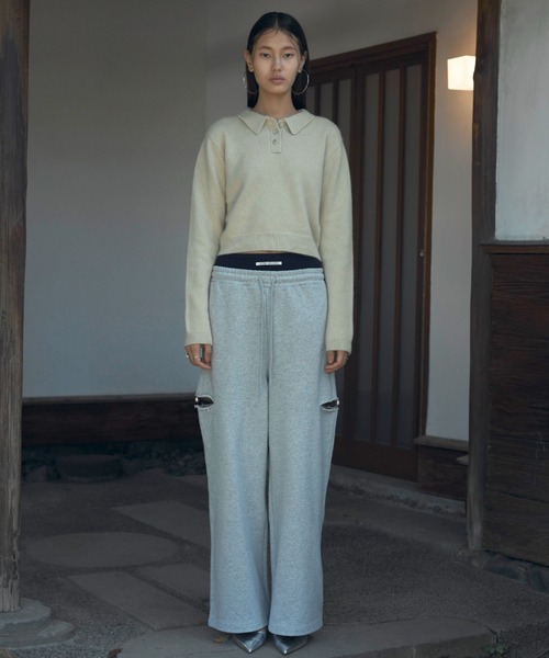 JOSEMOON MINIMUM POLO KNIT ブラック　新品 JOSE MOON ニット セーター MINIMUM POLO KNIT/ミニマムポロ