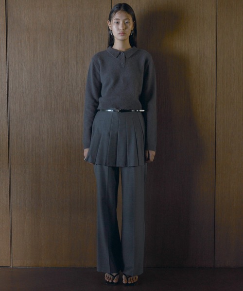 ニット セーター MINIMUM POLO KNIT/ミニマムポロニット レディース JOSE MOON ニット セーター MINIMUM POLO KNIT/ミニマムポロ