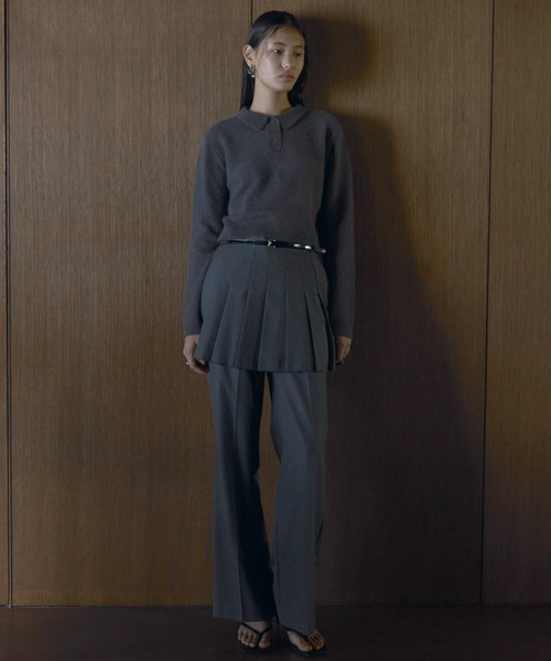 と*と様 JOSEMOON MINIMUM POLO KNIT ブラック　新品 JOSE MOON（ジョゼムーン） ニット セーター MINIMUM POLO KNIT