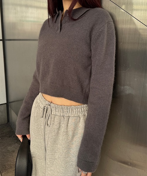 JOSE MOON ニット セーター MINIMUM POLO KNIT/ミニマムポロ