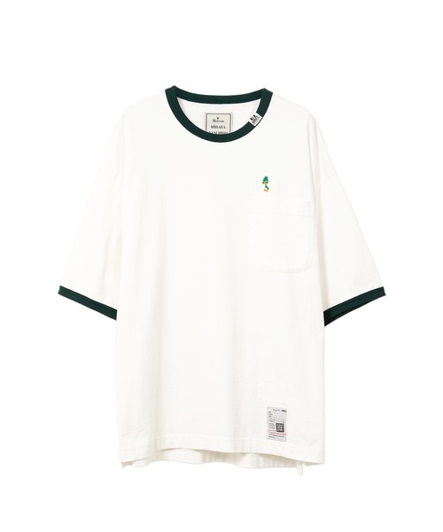 すぐ届く! [メゾンミハラヤスヒロ] レオン リンガーTシャツ MAISON MIHARA YASUHIRO tシャツ LEON Embroidery Ringer T