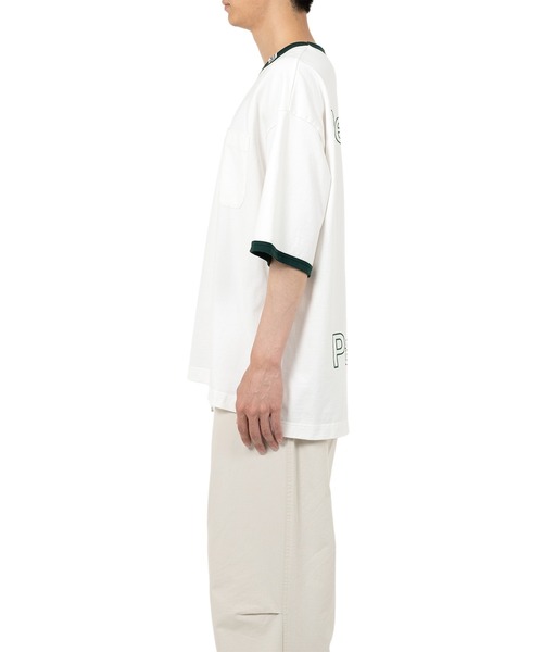 【MIHARAYASUHIRO】Leon Embroidery リンガーTシャツ 全２色 MAISON MIHARA YASUHIRO tシャツ LEON Embroidery Ringer T
