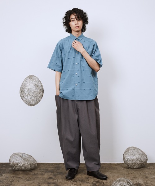 Dulcamara シャツ LogoカットJQショートヨークSLシャツ メンズ
