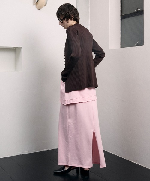 le ELMi スカート Layered cutsew long skirt / レイヤード