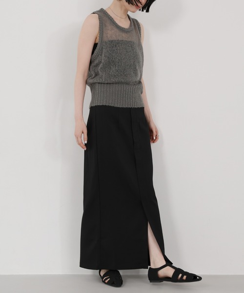 select MOCA（セレクトモカ） スカート リネンライクフロントスリット