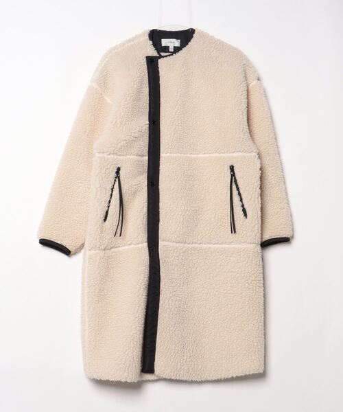 HYKE（ハイク） ノーカラーコート 1 ベージュ レディース : ZOZOTOWN