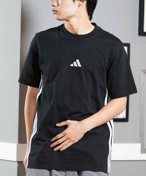 日本未発売S Adidas SLIM フィット 半袖Tシャツ KY3299 adidas（アディダス） tシャツ 半袖Tee/半袖Tシャツ スリーストライプ