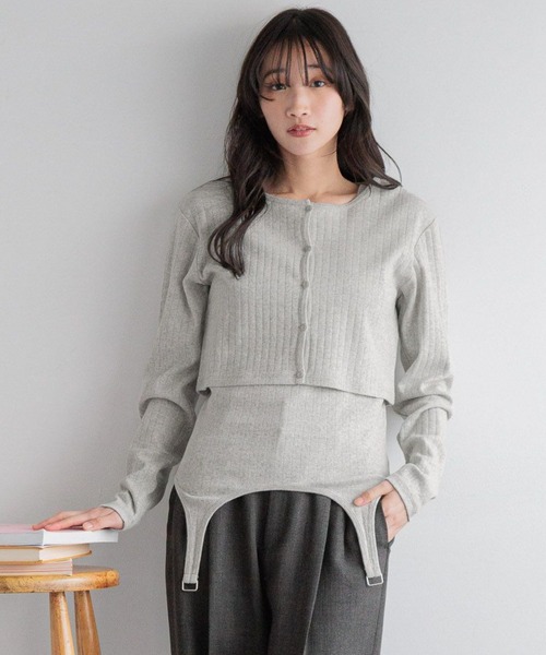 LOWRYS FARM（ローリーズファーム） tシャツ フラワーガーター2P