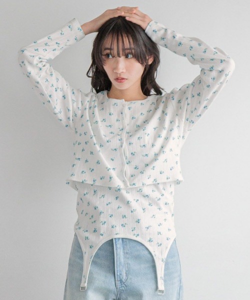 LOWRYS FARM（ローリーズファーム） tシャツ フラワーガーター2P