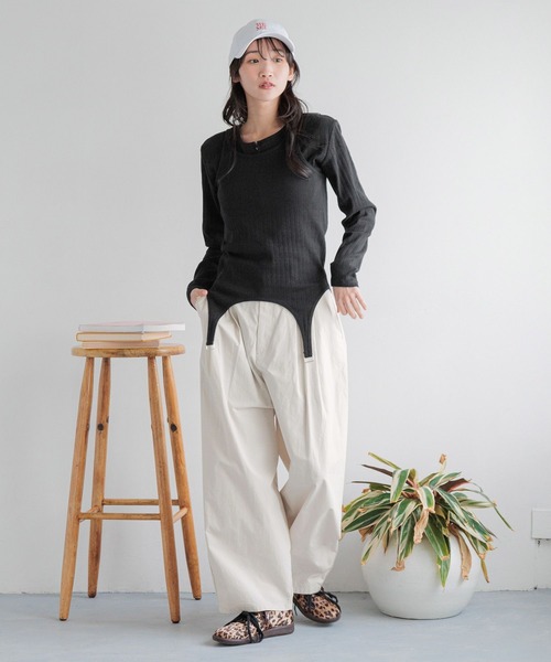 LOWRYS FARM（ローリーズファーム） tシャツ フラワーガーター2P