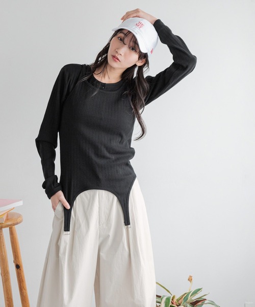 LOWRYS FARM（ローリーズファーム） tシャツ フラワーガーター2P