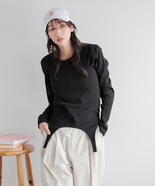 LOWRYS FARM（ローリーズファーム） tシャツ フラワーガーター2P