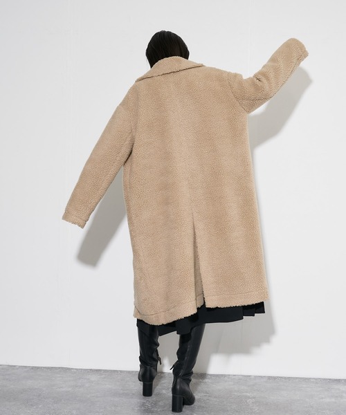 「Audrey and John Wad」 チェスターコート M ベージュ レディース_画像3