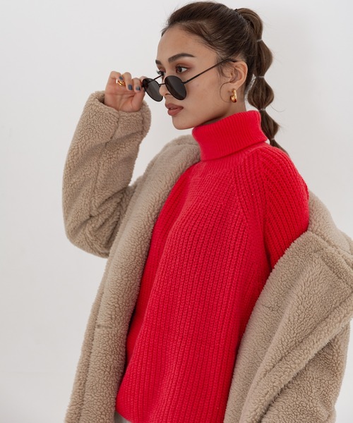 「ROGER AND RAW」 チェスターコート MEDIUM ブラウン レディース_画像7