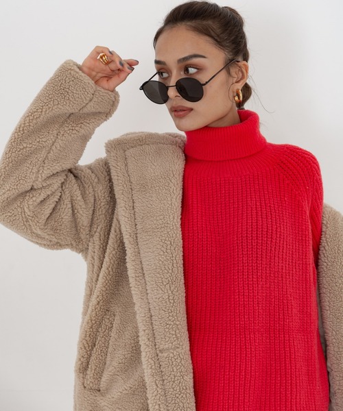 「ROGER AND RAW」 チェスターコート MEDIUM ブラウン レディース_画像8