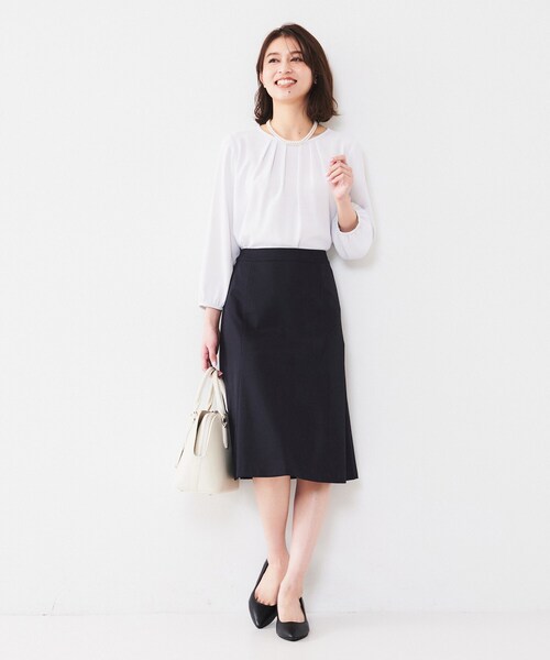 UNTITLED（アンタイトル） スカート 夏 「通勤スーツ」コットン混