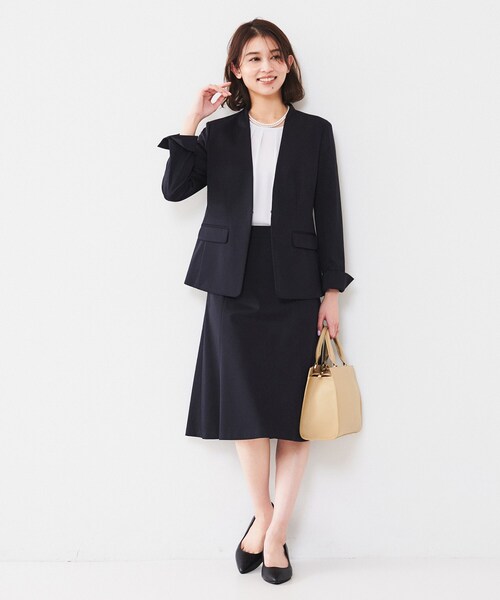 UNTITLED 　パンツスーツ　スカートスーツ　サイズ1 UNTITLED（アンタイトル） スカート 「通勤スーツ」コットン混ジャージ