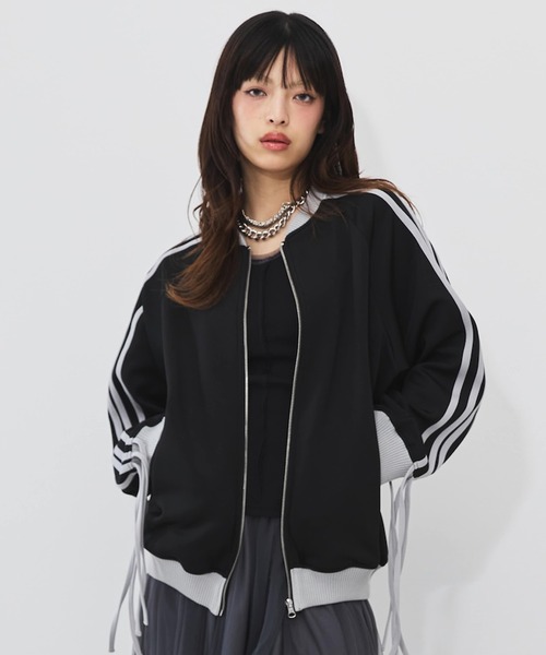 DIP IN CHOCOLATE ジャージ 袖リボン トラックジャケット「DIP IN