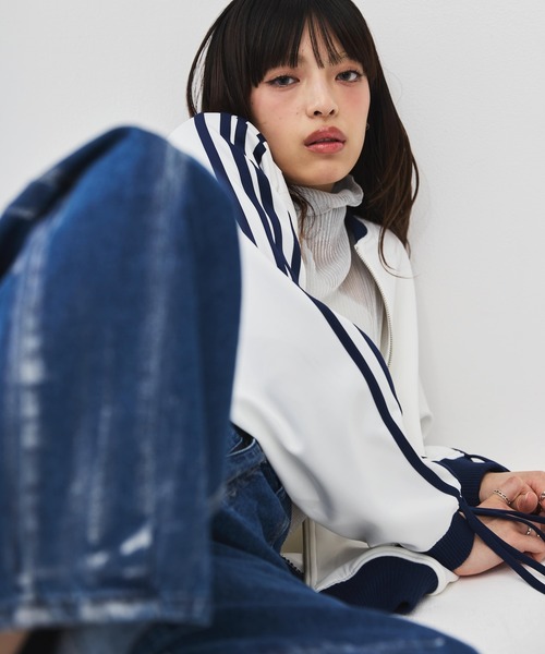 DIP IN CHOCOLATE ジャージ 袖リボン トラックジャケット「DIP IN